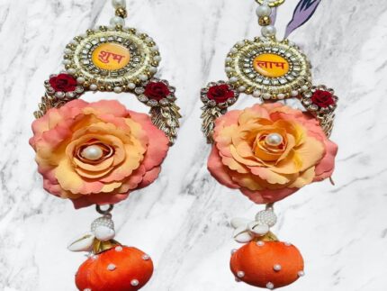 Handmade Rose Floral Shubh Labh Hanging