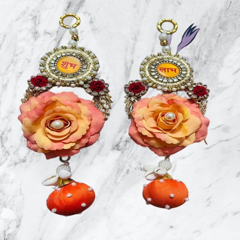Handmade Rose Floral Shubh Labh Hanging