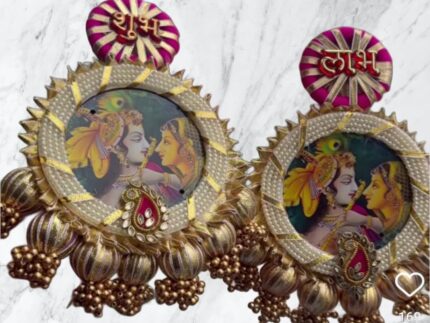 Radha Krishna Shubh Labh Door Hanging